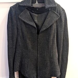 Nanette Lepore Skirt Suit Matching 2 Pieces Jacket Skirt Houndstooth